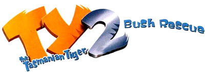 Ty the Tasmanian Tiger 2 Bush Rescue logo for Gamecube